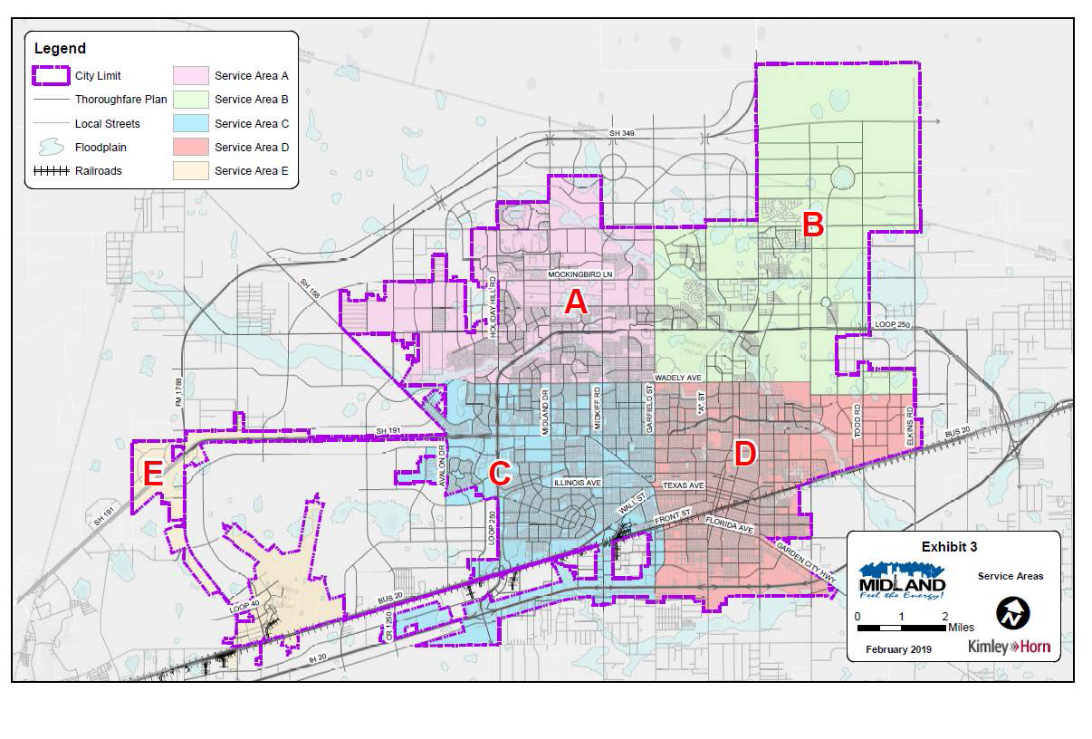 Impact Fee Service Area Map