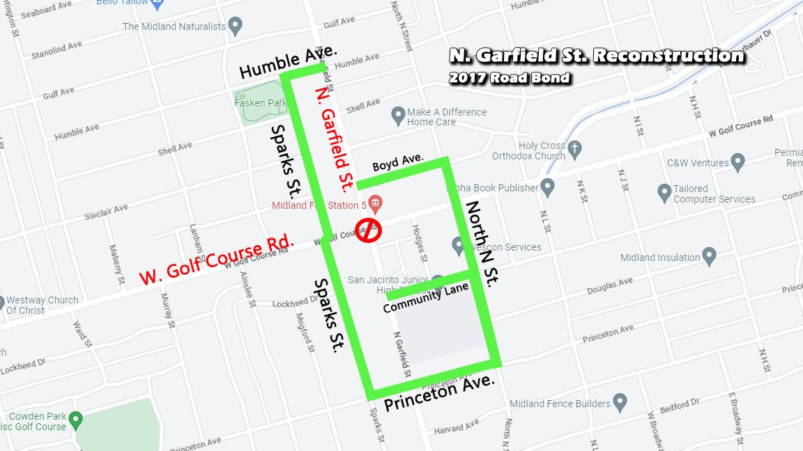garfield closure map
