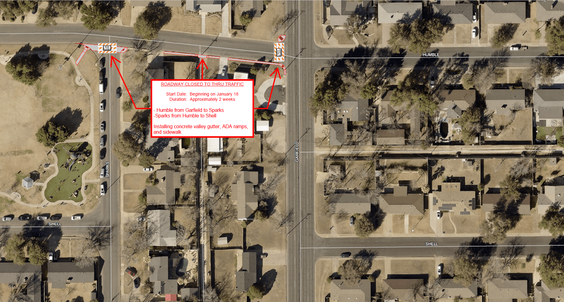 Garfield at Humble - Shell Map